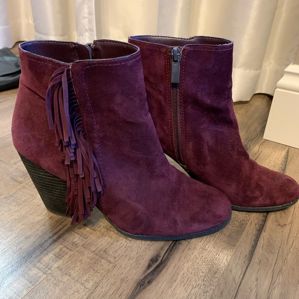 Vince camuto fringe booties - 9